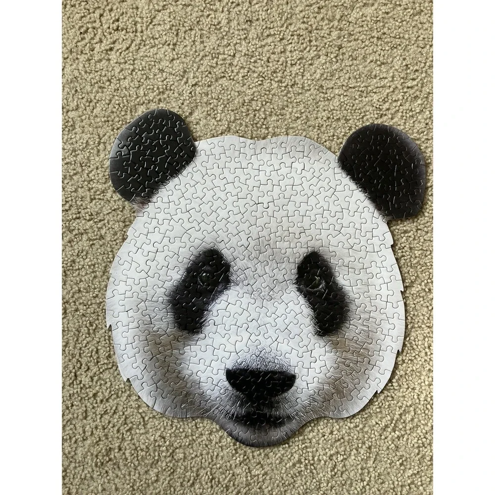 I AM Panda Animal Head-Shaped Jigsaw Puzzle 300 pcs 17